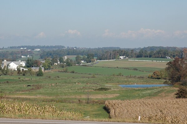 Rich farmland countryside